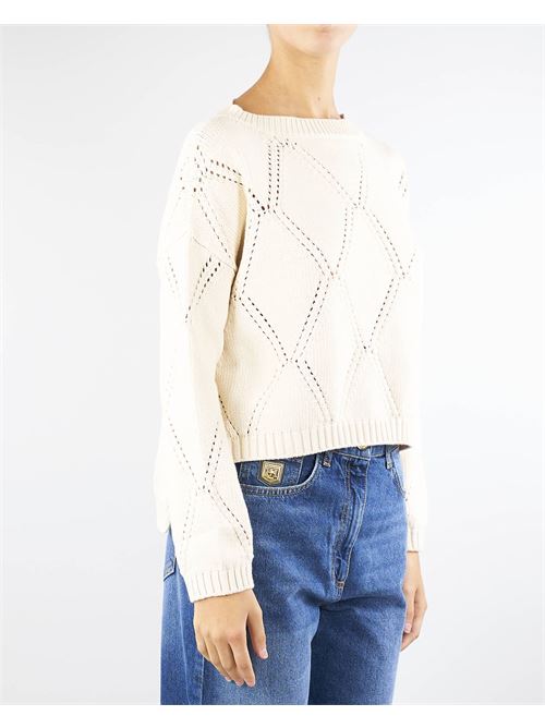 Oversized diamond-pattern cotton sweater Max Mara Weekend MAX MARA WEEKEND | Sweater | ABBOZZI1